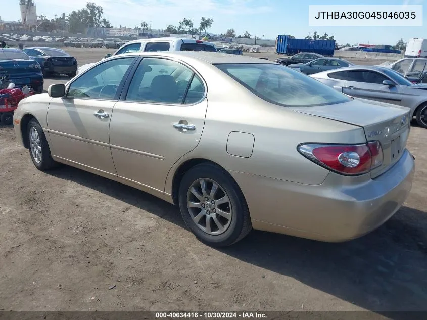 2004 Lexus Es 330 VIN: JTHBA30G045046035 Lot: 40634416