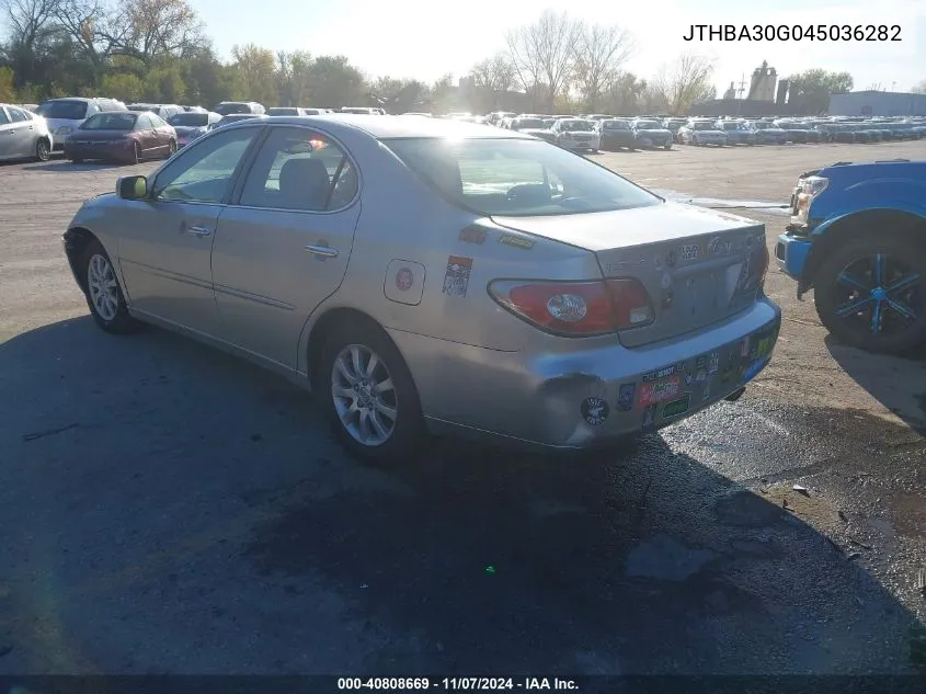 2004 Lexus Es 330 Base (A5) VIN: JTHBA30G045036282 Lot: 40808669