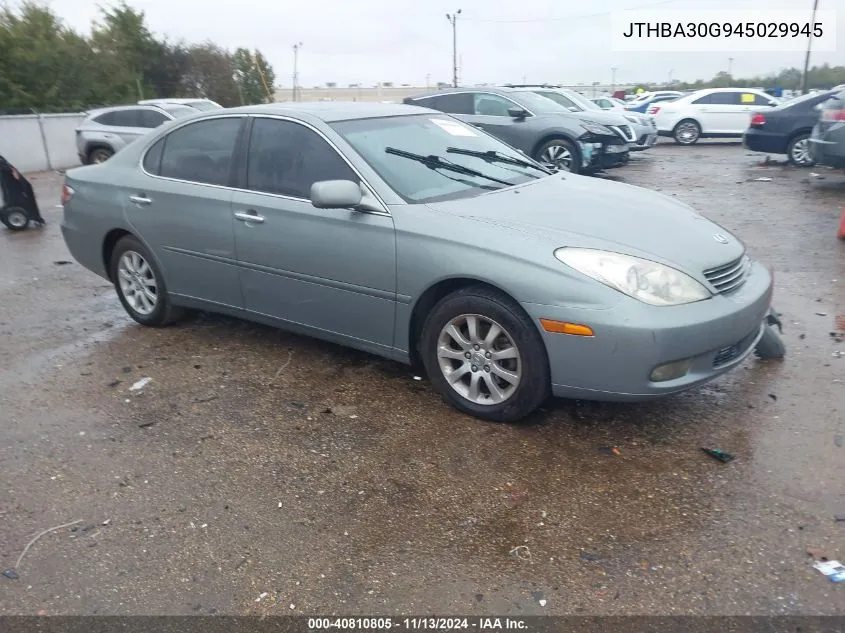 2004 Lexus Es 330 Base (A5) VIN: JTHBA30G945029945 Lot: 40810805