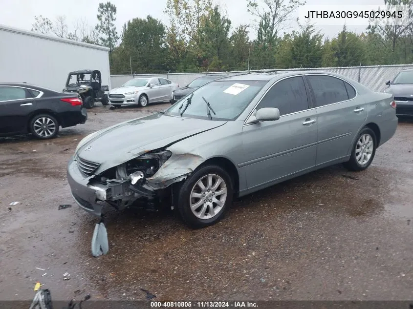 2004 Lexus Es 330 Base (A5) VIN: JTHBA30G945029945 Lot: 40810805