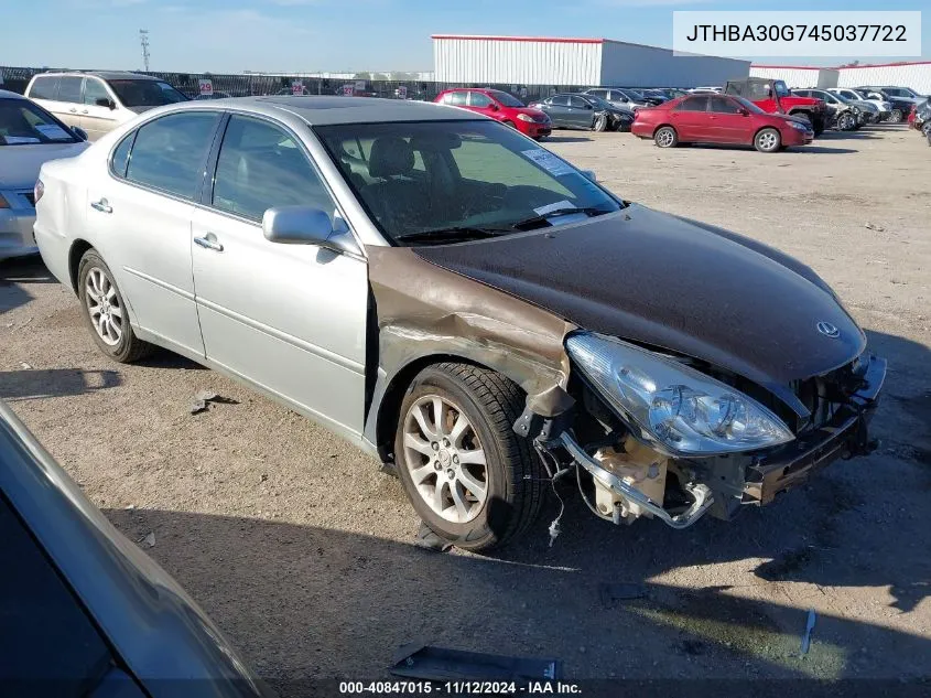 JTHBA30G745037722 2004 Lexus Es 330 Base (A5)