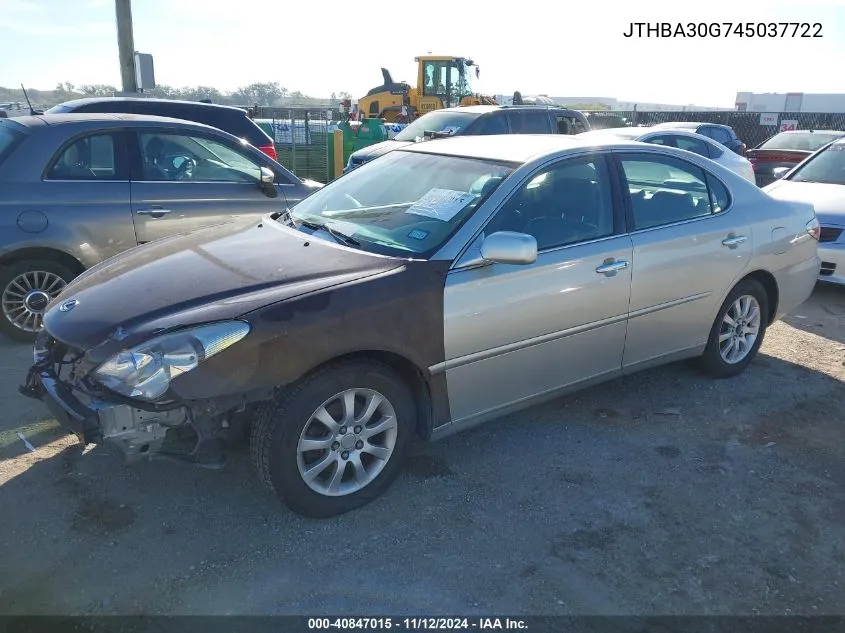 JTHBA30G745037722 2004 Lexus Es 330 Base (A5)