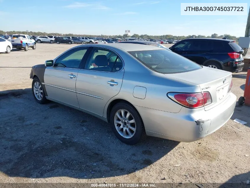 JTHBA30G745037722 2004 Lexus Es 330 Base (A5)