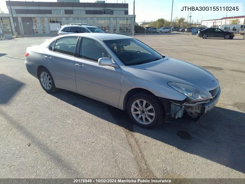 JTHBA30G155110245 2005 Lexus Es 330