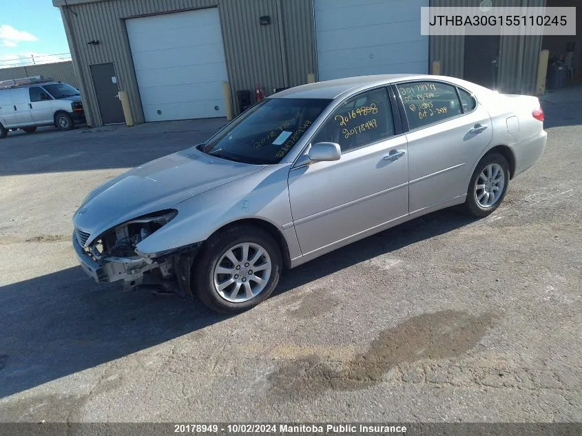 JTHBA30G155110245 2005 Lexus Es 330