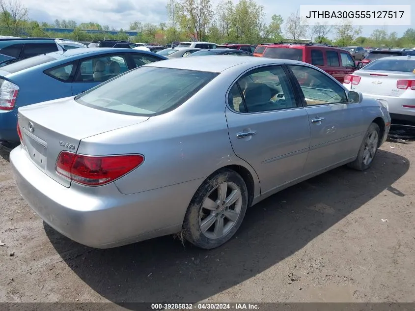 2005 Lexus Es 330 VIN: JTHBA30G555127517 Lot: 39285832