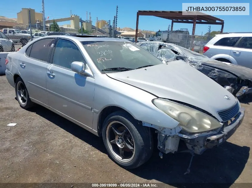 2005 Lexus Es 330 VIN: JTHBA30G755073850 Lot: 39519099