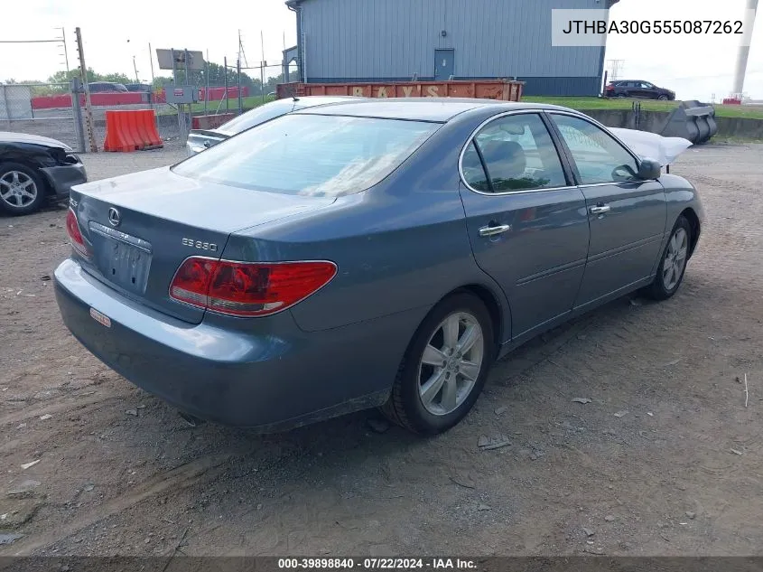 2005 Lexus Es 330 VIN: JTHBA30G555087262 Lot: 39898840