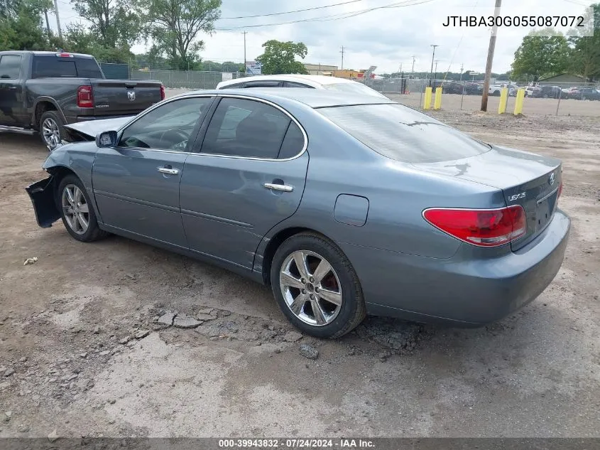 2005 Lexus Es 330 VIN: JTHBA30G055087072 Lot: 39943832