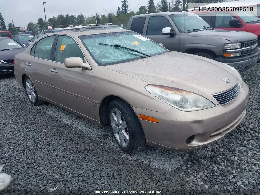 2005 Lexus Es 330 VIN: JTHBA30G355098518 Lot: 39956068