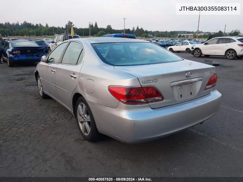 2005 Lexus Es 330 VIN: JTHBA30G355083114 Lot: 40057520