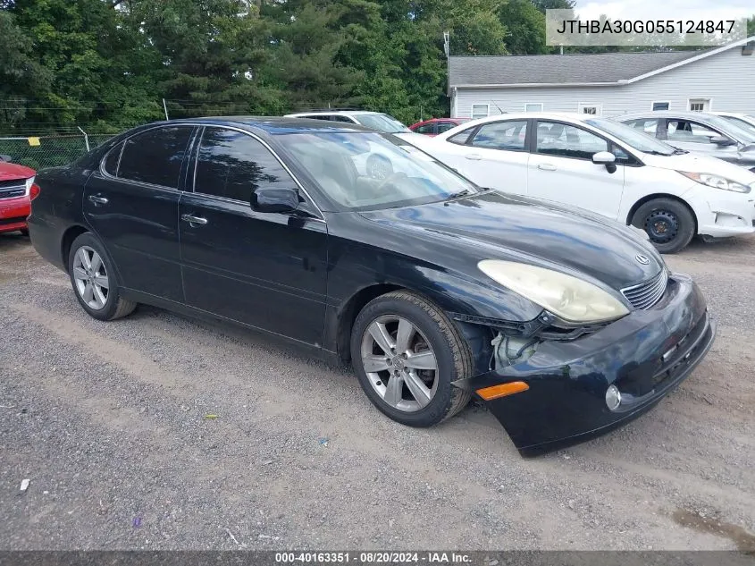 2005 Lexus Es 330 VIN: JTHBA30G055124847 Lot: 40163351