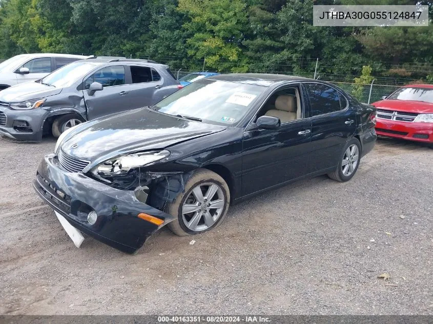 2005 Lexus Es 330 VIN: JTHBA30G055124847 Lot: 40163351