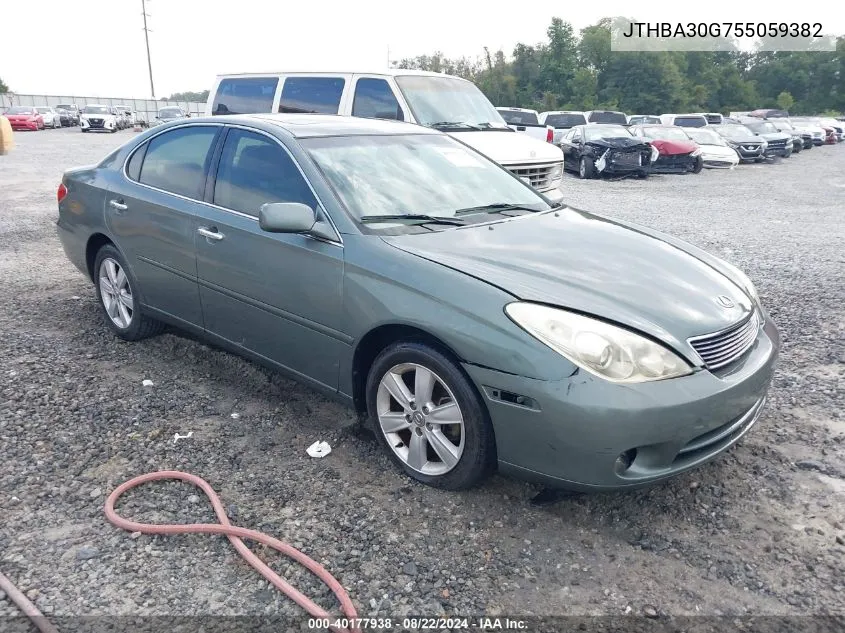 2005 Lexus Es 330 VIN: JTHBA30G755059382 Lot: 40177938