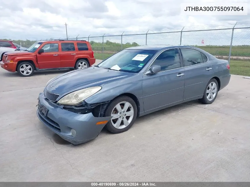 2005 Lexus Es 330 VIN: JTHBA30G755097064 Lot: 40190699