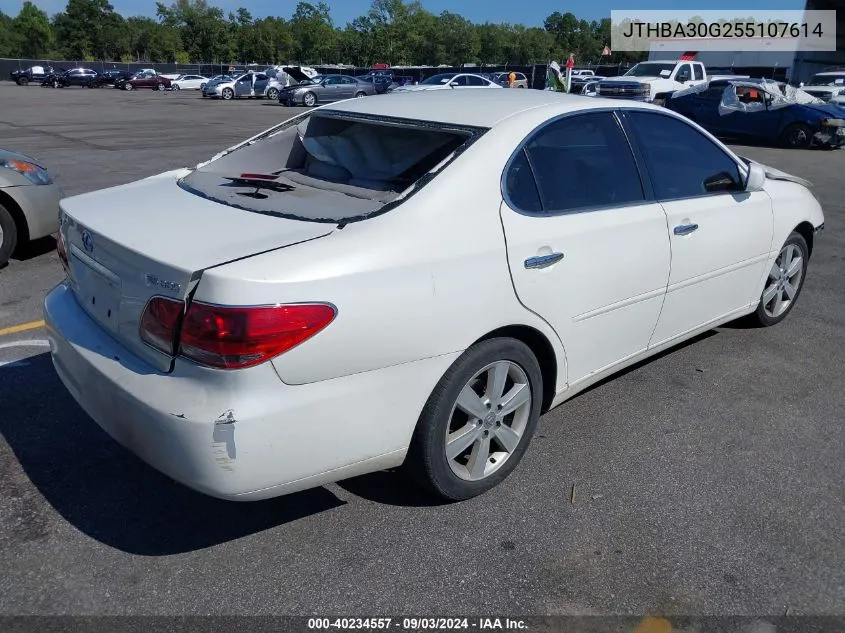 2005 Lexus Es 330 VIN: JTHBA30G255107614 Lot: 40234557