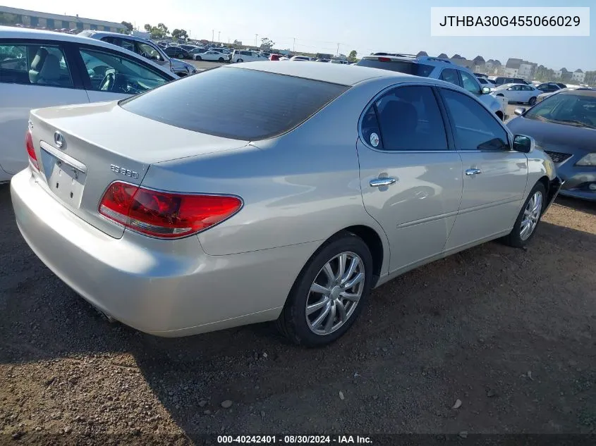 2005 Lexus Es 330 VIN: JTHBA30G455066029 Lot: 40242401