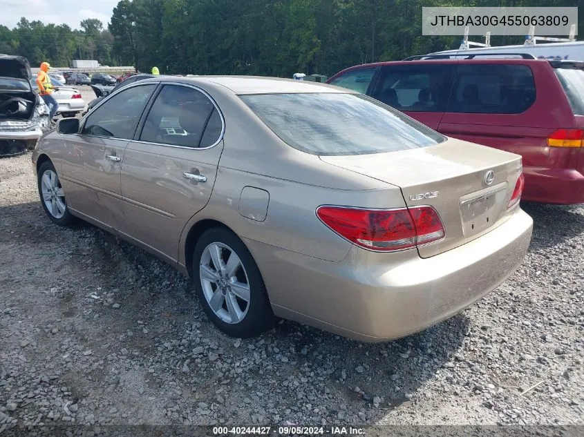 2005 Lexus Es 330 VIN: JTHBA30G455063809 Lot: 40244427