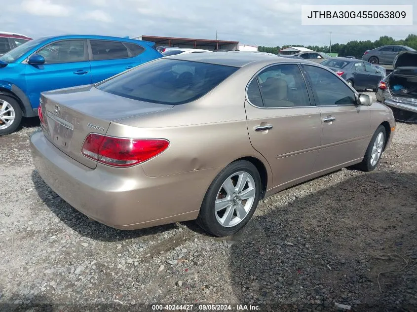 2005 Lexus Es 330 VIN: JTHBA30G455063809 Lot: 40244427