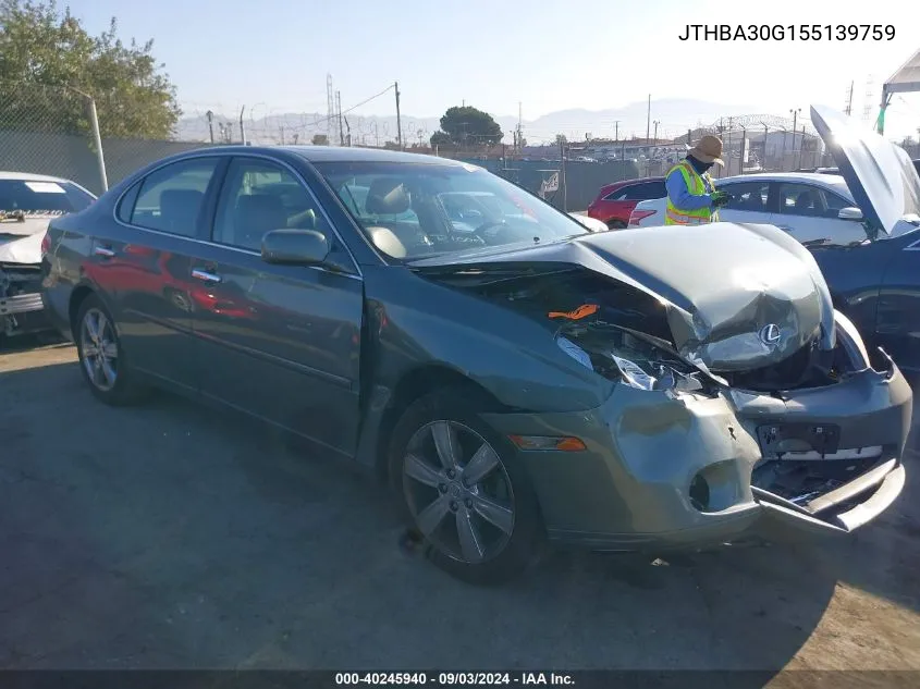 2005 Lexus Es 330 VIN: JTHBA30G155139759 Lot: 40245940