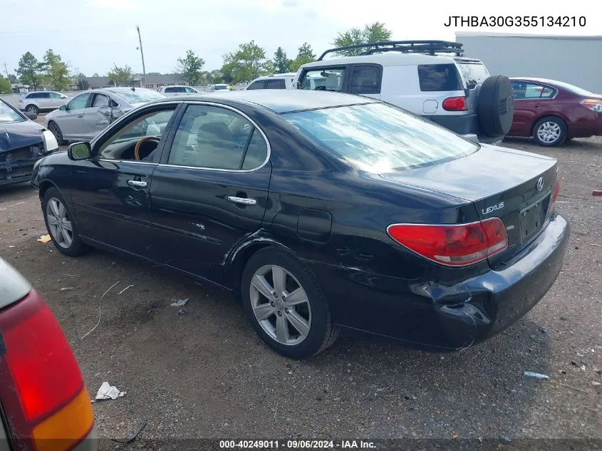 2005 Lexus Es 330 VIN: JTHBA30G355134210 Lot: 40249011