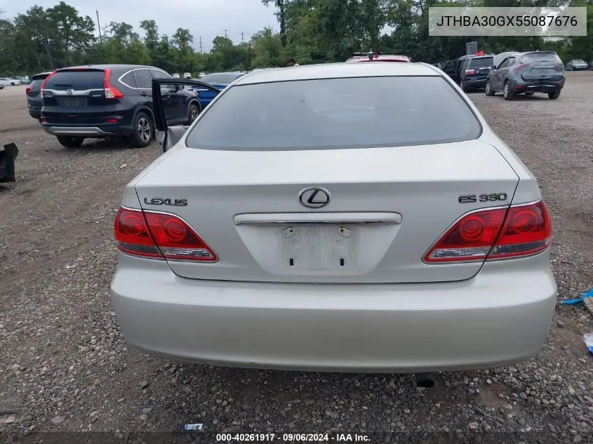 2005 Lexus Es 330 VIN: JTHBA30GX55087676 Lot: 40261917