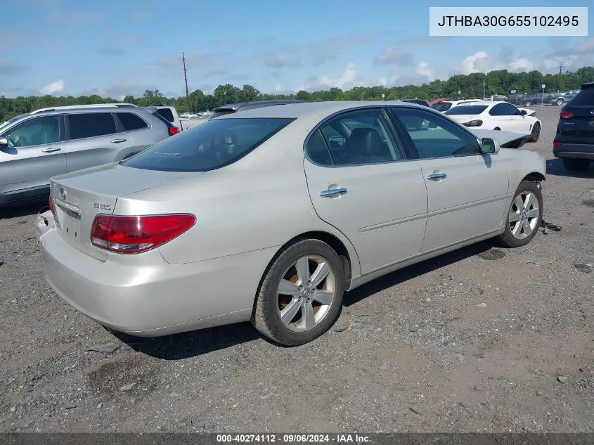 2005 Lexus Es 330 VIN: JTHBA30G655102495 Lot: 40274112