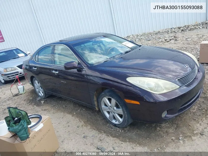 2005 Lexus Es 330 VIN: JTHBA30G155093088 Lot: 40279360