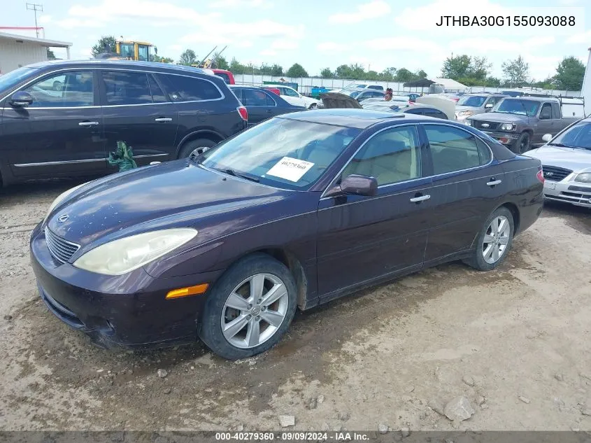 2005 Lexus Es 330 VIN: JTHBA30G155093088 Lot: 40279360