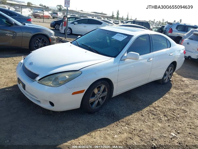 2005 Lexus Es 330 VIN: JTHBA30G655094639 Lot: 40303276