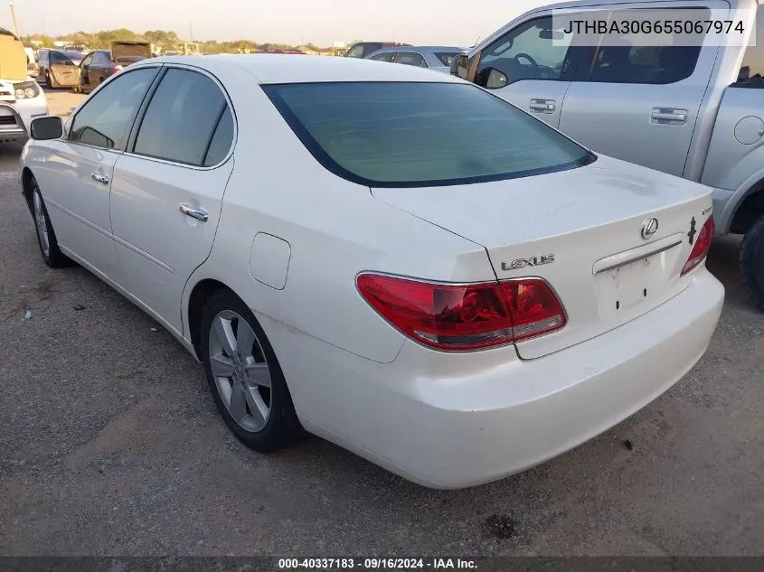 2005 Lexus Es 330 VIN: JTHBA30G655067974 Lot: 40337183