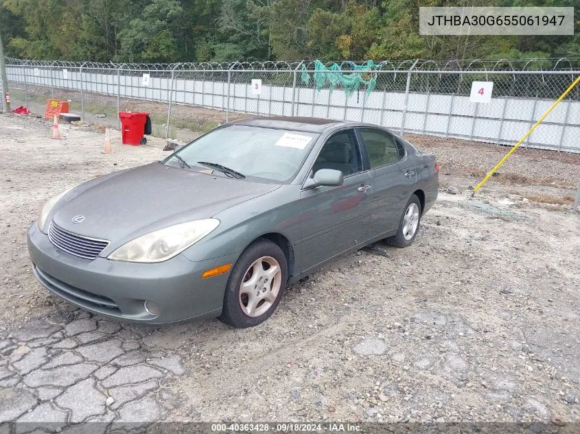 2005 Lexus Es 330 VIN: JTHBA30G655061947 Lot: 40363428