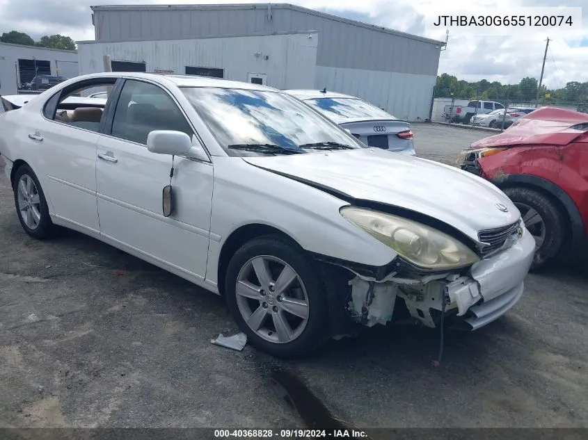 2005 Lexus Es 330 VIN: JTHBA30G655120074 Lot: 40368828