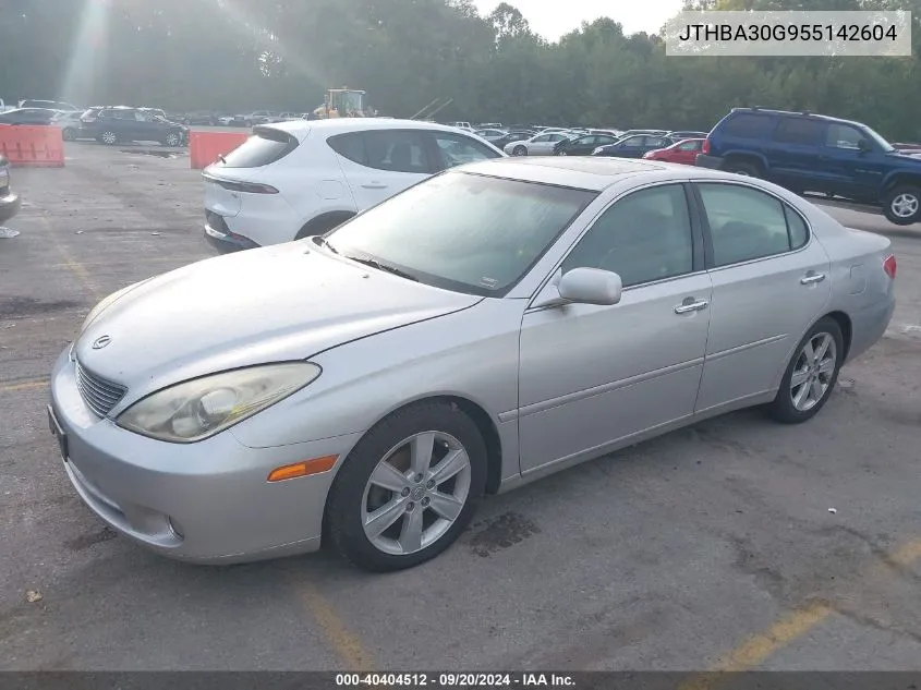 2005 Lexus Es 330 VIN: JTHBA30G955142604 Lot: 40404512