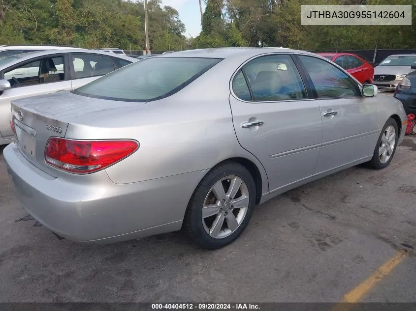 2005 Lexus Es 330 VIN: JTHBA30G955142604 Lot: 40404512