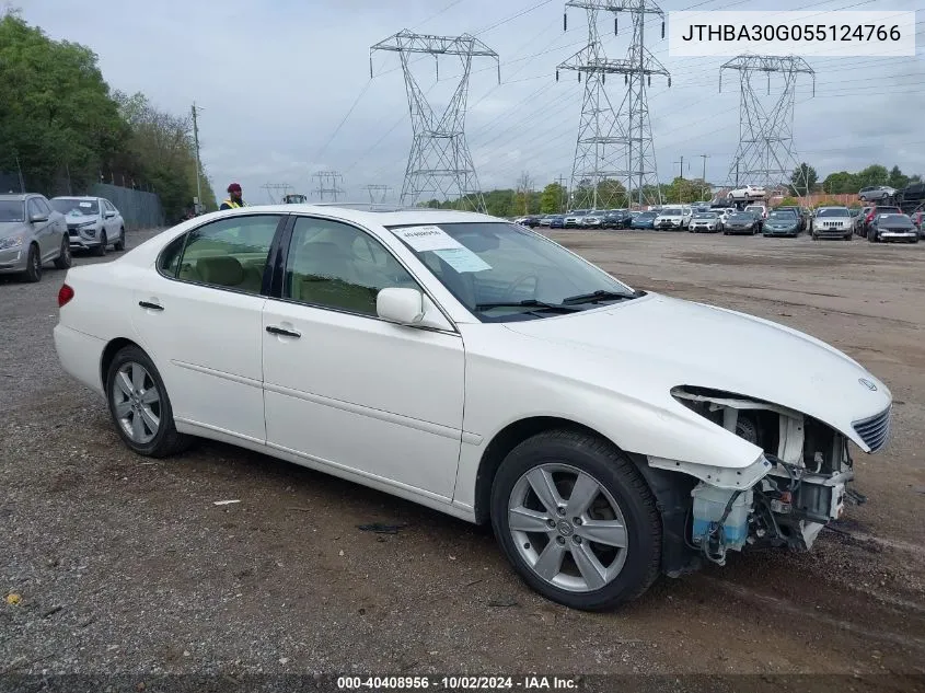 2005 Lexus Es 330 VIN: JTHBA30G055124766 Lot: 40408956