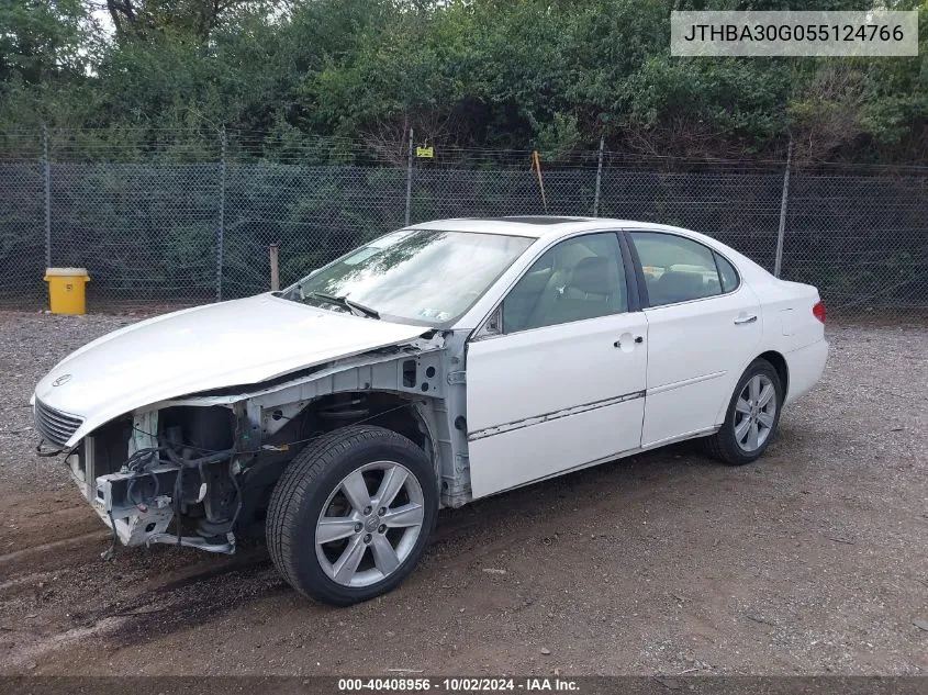 2005 Lexus Es 330 VIN: JTHBA30G055124766 Lot: 40408956