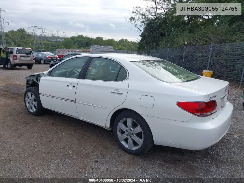 2005 Lexus Es 330 VIN: JTHBA30G055124766 Lot: 40408956