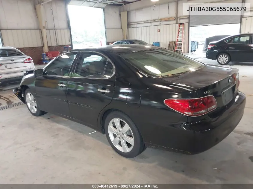 2005 Lexus Es 330 VIN: JTHBA30G555065679 Lot: 40412619