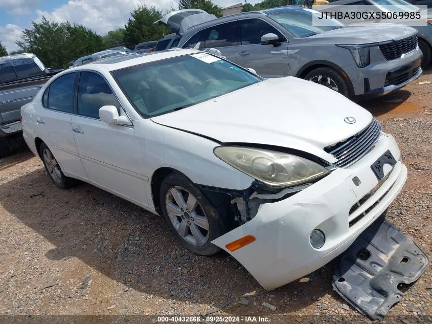 2005 Lexus Es 330 VIN: JTHBA30GX55069985 Lot: 40432666