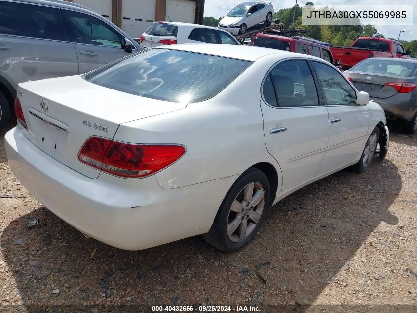 2005 Lexus Es 330 VIN: JTHBA30GX55069985 Lot: 40432666