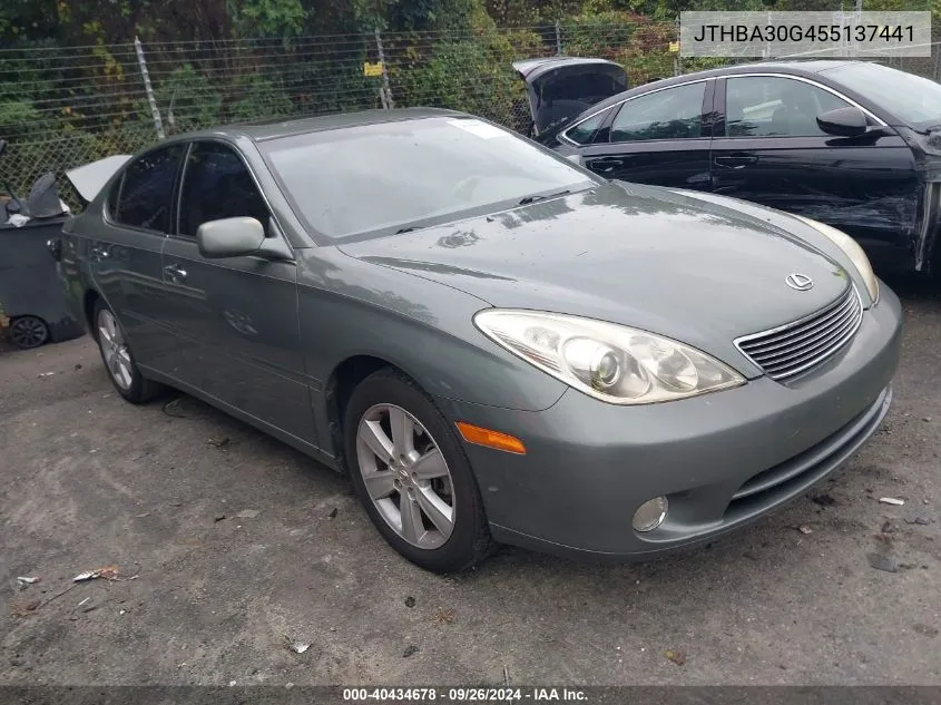 2005 Lexus Es 330 VIN: JTHBA30G455137441 Lot: 40434678