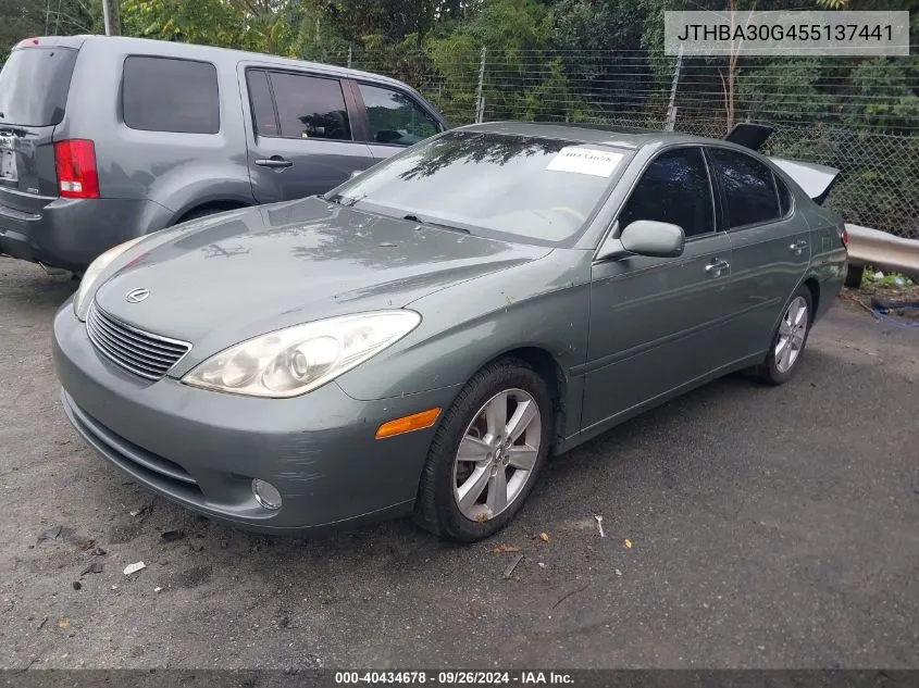 2005 Lexus Es 330 VIN: JTHBA30G455137441 Lot: 40434678