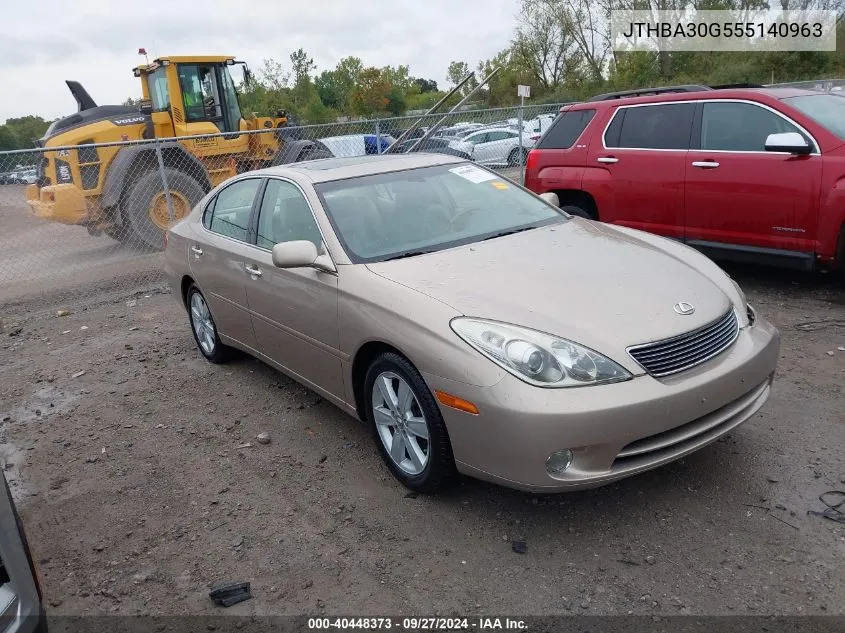 2005 Lexus Es 330 VIN: JTHBA30G555140963 Lot: 40448373