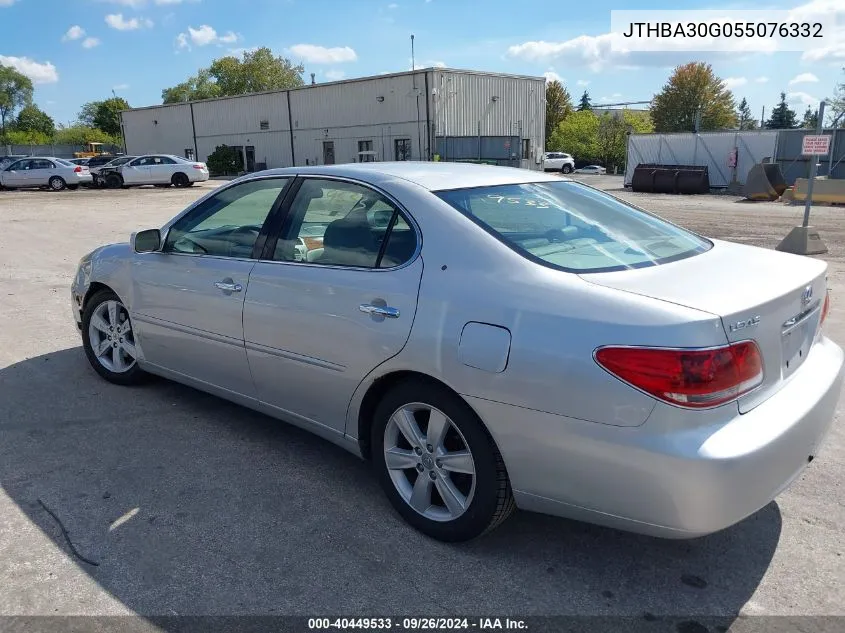 2005 Lexus Es 330 VIN: JTHBA30G055076332 Lot: 40449533