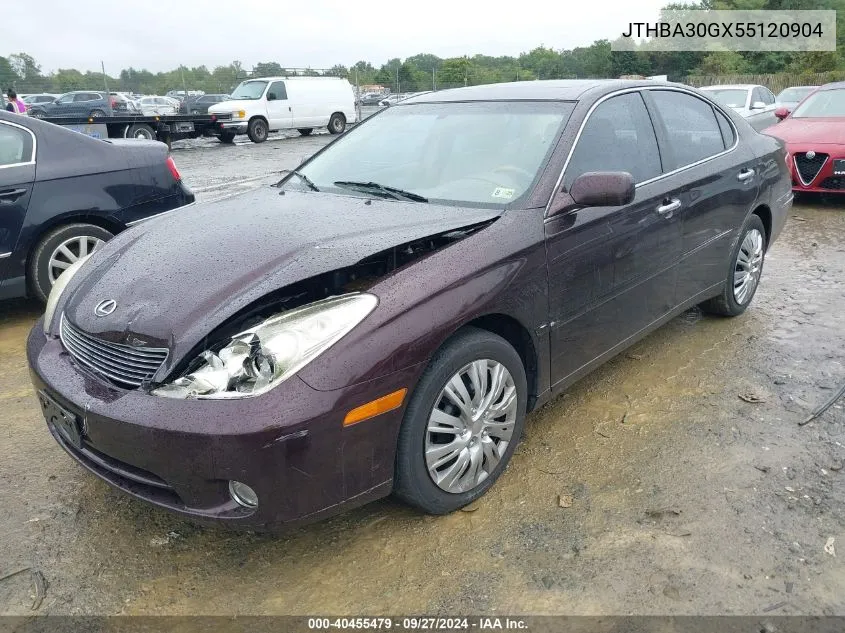 2005 Lexus Es 330 VIN: JTHBA30GX55120904 Lot: 40455479