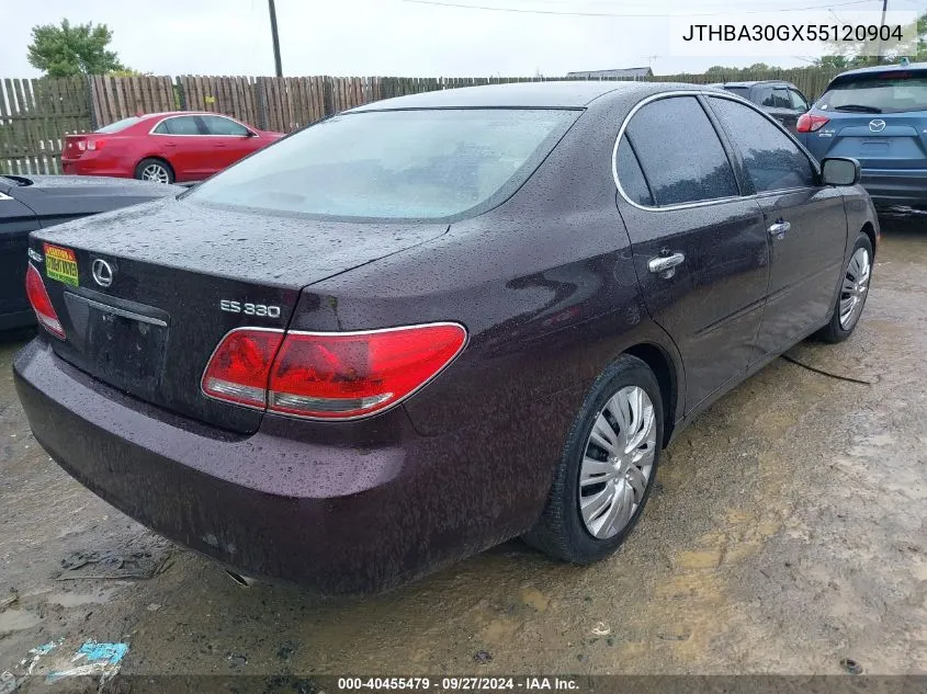 JTHBA30GX55120904 2005 Lexus Es 330