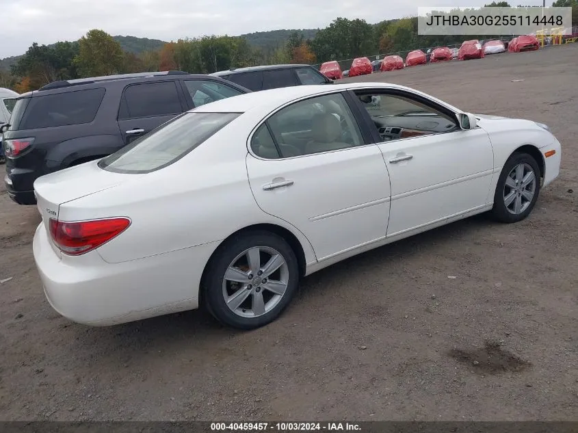 2005 Lexus Es 330 VIN: JTHBA30G255114448 Lot: 40459457