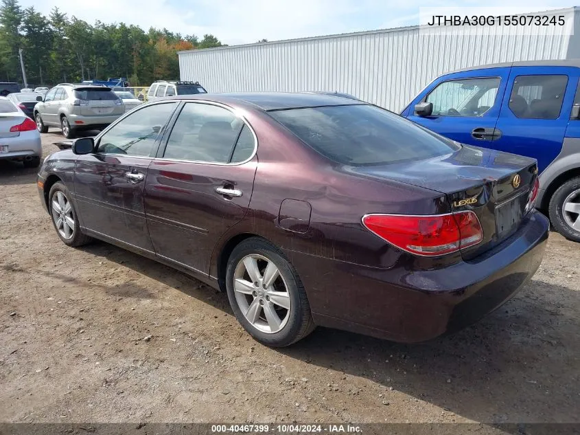 2005 Lexus Es 330 VIN: JTHBA30G155073245 Lot: 40467399