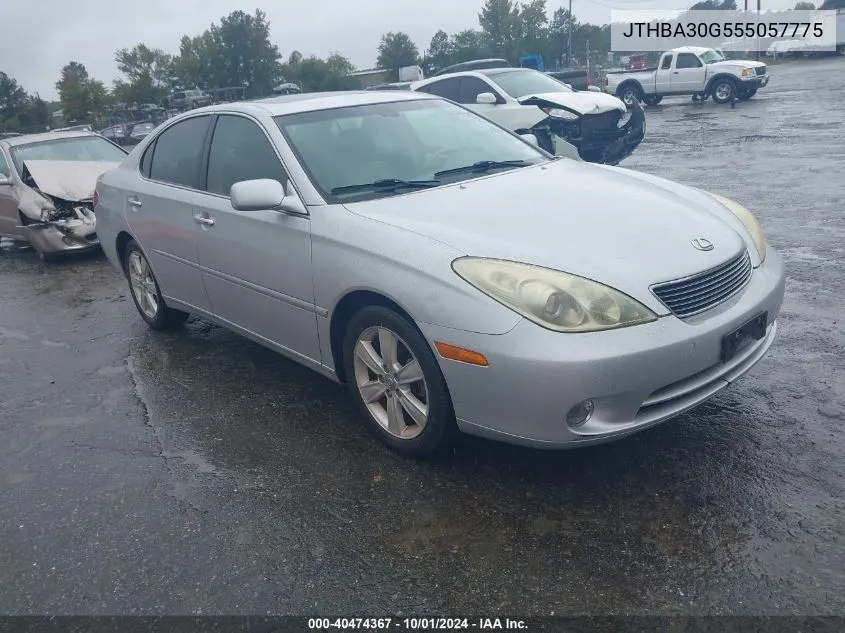 2005 Lexus Es 330 VIN: JTHBA30G555057775 Lot: 40474367